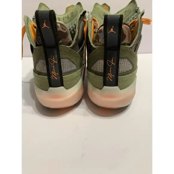 NIKE UNDEFEATED AIR JORDAN 37 OIL GREEN Size6.5 Collaboration Limited Jordan Undefeated x Air Jordan 37 SP Flight Jacket | eBay main image 2